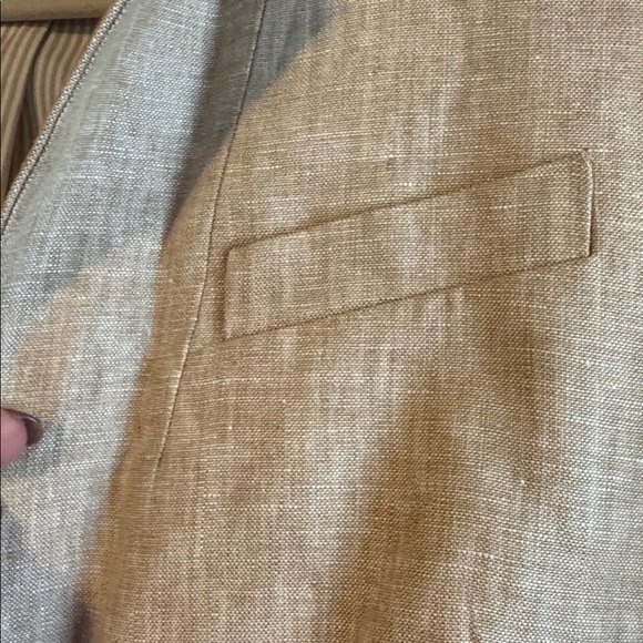 J Crew Beige Linen Campbell Blazer / Jacket - Picture 8 of 13